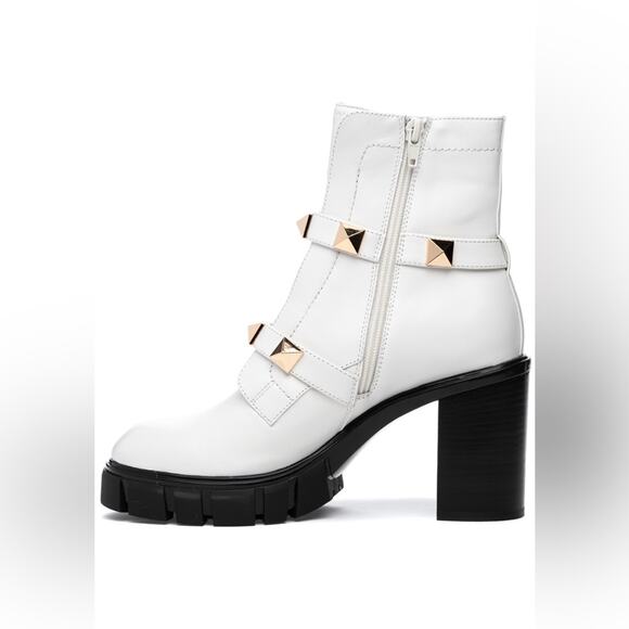 VANELI Leather Davy Block Heel Ankle Booties Size 10 NIB - Picture 4 of 6